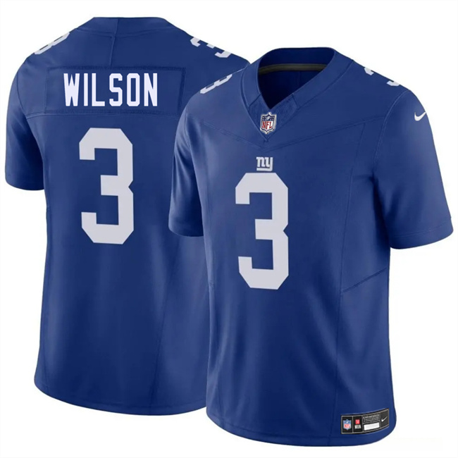 Men's New York Giants #3 Russell Wilson Blue 2025 F.U.S.E. Vapor Untouchable Limited Stitched Jersey Men's New York Giants #3 Russell Wilson Blue 2025 F.U.S.E. Vapor Untouchable Limited Stitched Jersey
