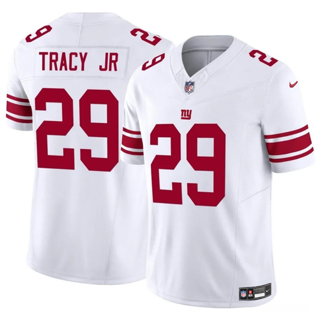 Men's New York Giants #29 Tyrone Tracy Jr White 2023 F.U.S.E. Vapor Untouchable Limited Stitched Jersey Men's New York Giants #29 Tyrone Tracy Jr White 2023 F.U.S.E. Vapor Untouchable Limited Stitched Jersey