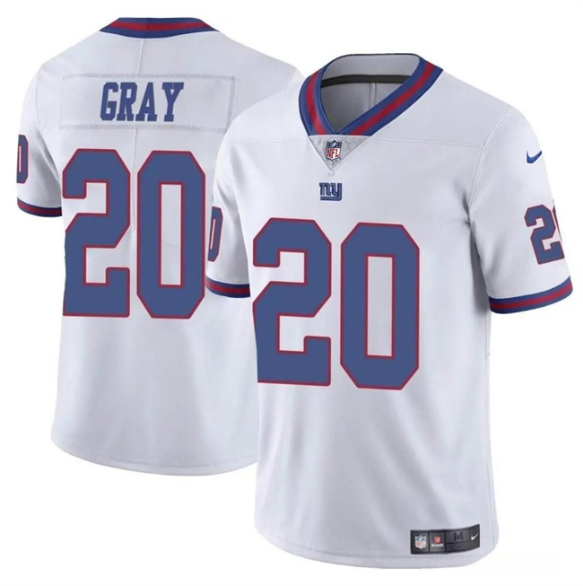 Men's New York Giants #20 Eric Gray White Color Rush Limited Stitched Jersey Men's New York Giants #20 Eric Gray White Color Rush Limited Stitched Jersey