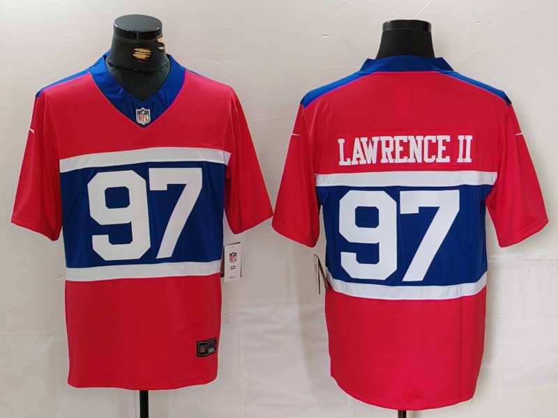 Men's New York Giants #97 Dexter Lawrence II Century Red Alternate Vapor F.U.S.E. Limited Stitched Football Jersey Men's New York Giants #97 Dexter Lawrence II Century Red Alternate Vapor F.U.S.E. Limited Stitched Football Jersey