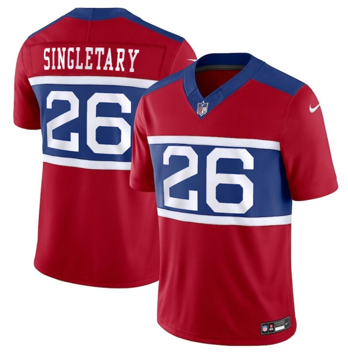 Men's New York Giants #26 Devin Singletary Century Red Alternate Vapor F.U.S.E. Limited Stitched Football Jersey Men's New York Giants #26 Devin Singletary Century Red Alternate Vapor F.U.S.E. Limited Stitched Football Jersey