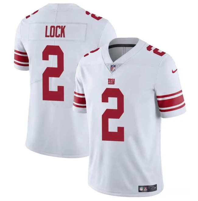 Men's New York Giants #2 Drew Lock White Vapor Untouchable Limited Stitched Jersey Men's New York Giants #2 Drew Lock White Vapor Untouchable Limited Stitched Jersey