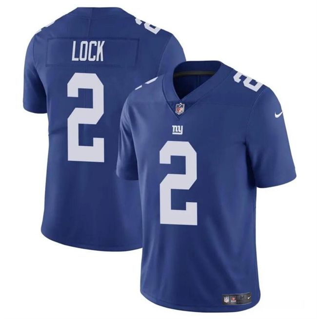 Men's New York Giants #2 Drew Lock Blue Vapor Untouchable Limited Stitched Jersey Men's New York Giants #2 Drew Lock Blue Vapor Untouchable Limited Stitched Jersey