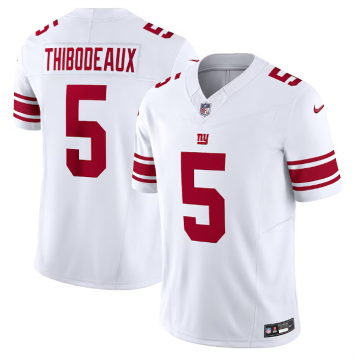 Men's New York Giants #5 Kayvon Thibodeaux White 2023 F.U.S.E. Vapor Untouchable Limited Stitched Jersey Men's New York Giants #5 Kayvon Thibodeaux White 2023 F.U.S.E. Vapor Untouchable Limited Stitched Jersey