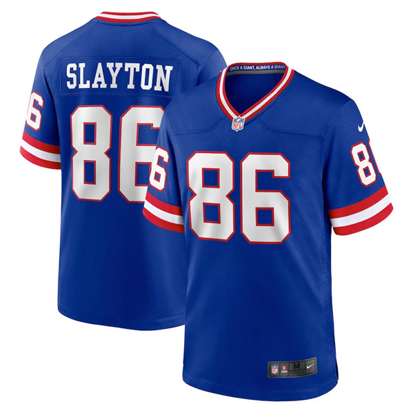 Men's New York Giants #86 Darius Slayton Royal Classic Retired Player Stitched Game Jersey Men's New York Giants #86 Darius Slayton Royal Classic Retired Player Stitched Game Jersey