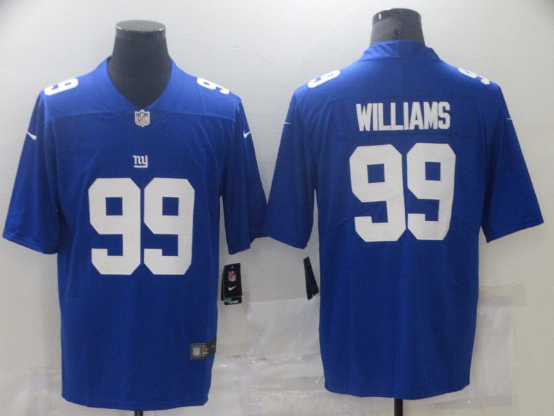 Men New York Giants 99 Williams Blue Nike Vapor Untouchable Limited 2021 NFL Jersey Men New York Giants 99 Williams Blue Nike Vapor Untouchable Limited 2021 NFL Jersey