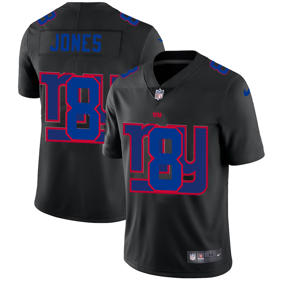 New York Giants #8 Daniel Jones Men's Nike Team Logo Dual Overlap Limited NFL Jersey Black New York Giants #8 Daniel Jones Men's Nike Team Logo Dual Overlap Limited NFL Jersey Black