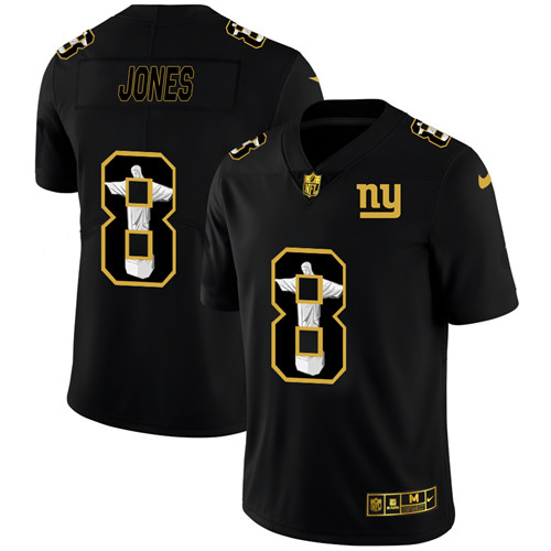 New York Giants #8 Daniel Jones Men's Nike Carbon Black Vapor Cristo Redentor Limited NFL Jersey New York Giants #8 Daniel Jones Men's Nike Carbon Black Vapor Cristo Redentor Limited NFL Jersey