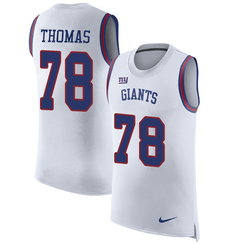 Nike Giants #78 Andrew Thomas White Men's Stitched NFL Limited Rush Tank Top Jersey Nike Giants #78 Andrew Thomas White Men's Stitched NFL Limited Rush Tank Top Jersey