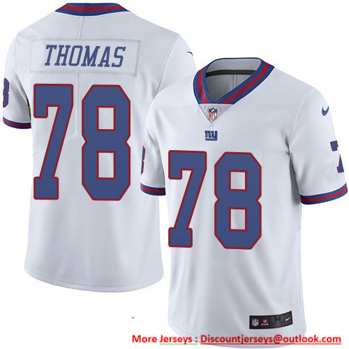 Nike Giants #78 Andrew Thomas White Men's Stitched NFL Limited Rush Jersey Nike Giants #78 Andrew Thomas White Men's Stitched NFL Limited Rush Jersey