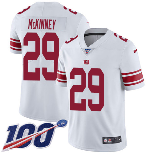 Nike Giants #29 Xavier McKinney White Men's Stitched NFL 100th Season Vapor Untouchable Limited Jersey Nike Giants #29 Xavier McKinney White Men's Stitched NFL 100th Season Vapor Untouchable Limited Jersey