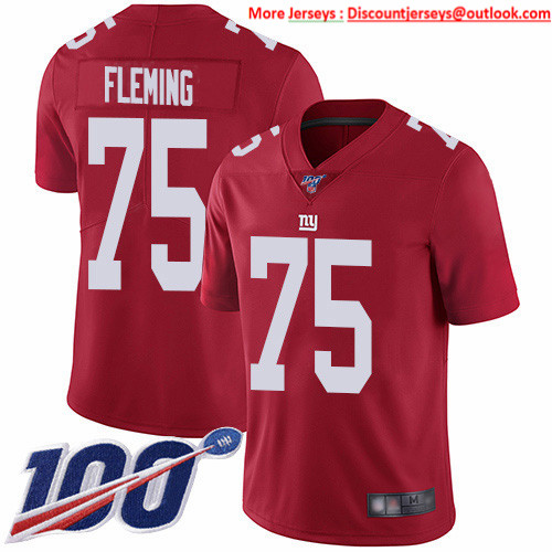 Nike Giants #75 Cameron Fleming Red Men's Stitched NFL Limited Inverted Legend 100th Season Jersey Nike Giants #75 Cameron Fleming Red Men's Stitched NFL Limited Inverted Legend 100th Season Jersey