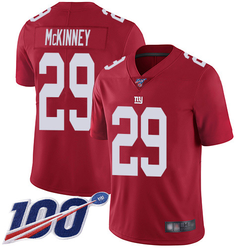Nike Giants #29 Xavier McKinney Red Men's Stitched NFL Limited Inverted Legend 100th Season Jersey Nike Giants #29 Xavier McKinney Red Men's Stitched NFL Limited Inverted Legend 100th Season Jersey