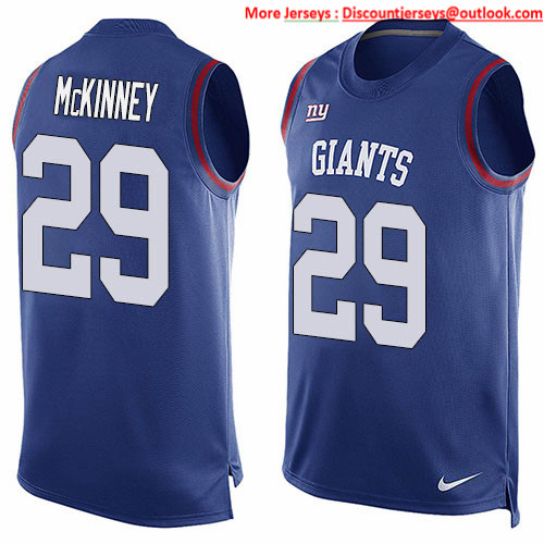 Nike Giants #29 Xavier McKinney Royal Blue Team Color Men's Stitched NFL Limited Tank Top Jersey Nike Giants #29 Xavier McKinney Royal Blue Team Color Men's Stitched NFL Limited Tank Top Jersey