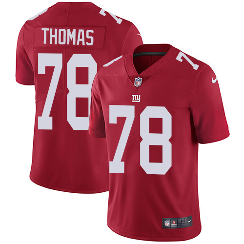 Nike Giants #78 Andrew Thomas Red Alternate Men's Stitched NFL Vapor Untouchable Limited Jersey Nike Giants #78 Andrew Thomas Red Alternate Men's Stitched NFL Vapor Untouchable Limited Jersey