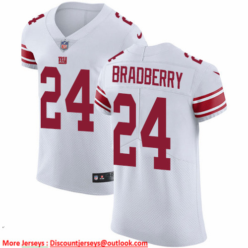 Nike Giants #24 James Bradberry White Men's Stitched NFL New Elite Jersey Nike Giants #24 James Bradberry White Men's Stitched NFL New Elite Jersey