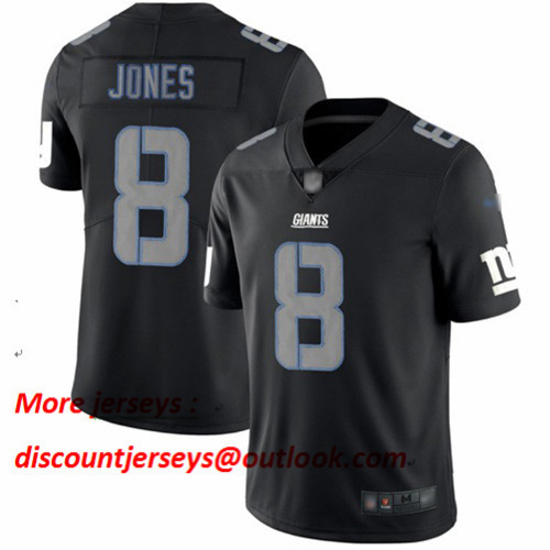 Giants #8 Daniel Jones Black Men's Stitched Football Limited Rush Impact Jersey Giants #8 Daniel Jones Black Men's Stitched Football Limited Rush Impact Jersey