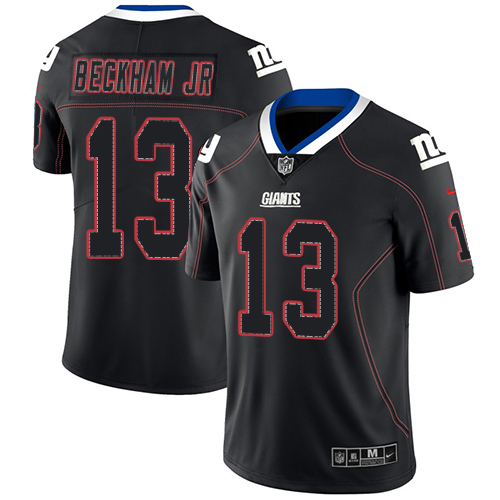 Nike Giants #13 Odell Beckham Jr Lights Out Black Men's Stitched NFL Limited Rush Jersey Nike Giants #13 Odell Beckham Jr Lights Out Black Men's Stitched NFL Limited Rush Jersey
