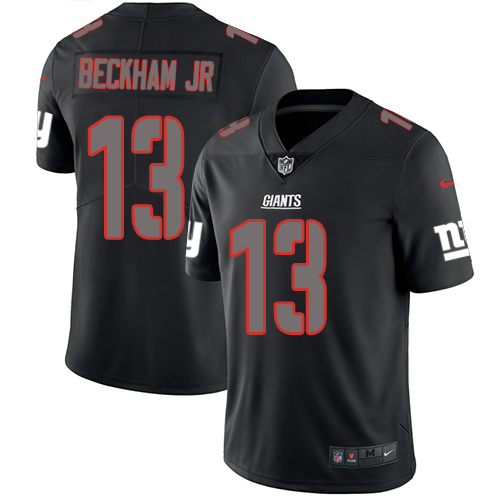 Nike Giants #13 Odell Beckham Jr Black Men's Stitched NFL Limited Rush Impact Jersey Nike Giants #13 Odell Beckham Jr Black Men's Stitched NFL Limited Rush Impact Jersey
