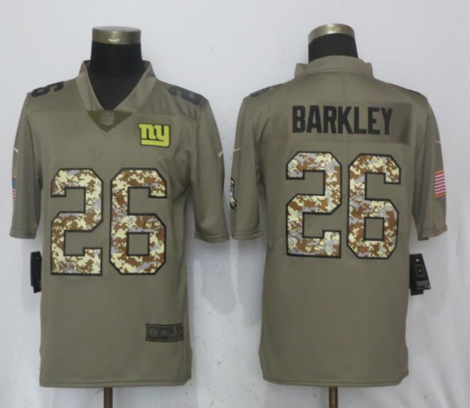 Nike Giants 26 Saquon Barkleyn Olive Vapor Salute To Service Limited Jersey Nike Giants 26 Saquon Barkleyn Olive Vapor Salute To Service Limited Jersey