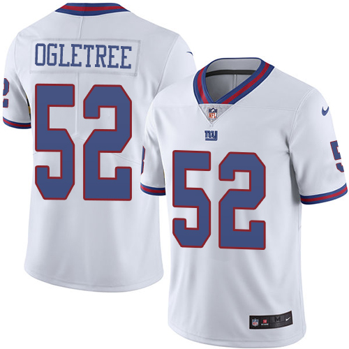 Nike Giants #52 Alec Ogletree White Men's Stitched NFL Limited Rush Jersey Nike Giants #52 Alec Ogletree White Men's Stitched NFL Limited Rush Jersey