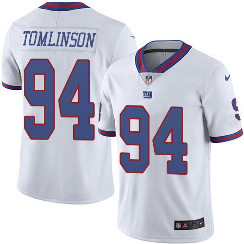 Nike Giants #94 Dalvin Tomlinson White Men's Stitched NFL Limited Rush Jersey Nike Giants #94 Dalvin Tomlinson White Men's Stitched NFL Limited Rush Jersey