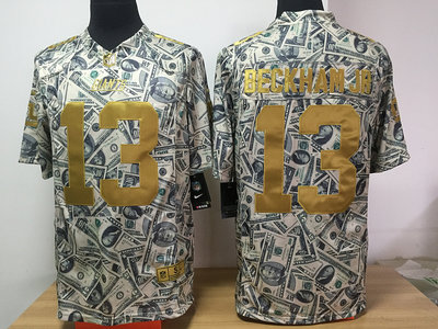 Nike Giants 13 Odell Beckham Jr Grey US Dollar Fashion Limited Jersey Nike Giants 13 Odell Beckham Jr Grey US Dollar Fashion Limited Jersey
