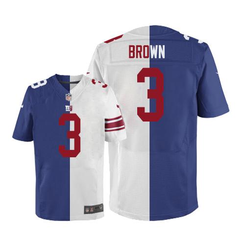 Nike Giants #3 Josh Brown Royal Blue White Men's Stitched NFL Elite Split Jersey Nike Giants #3 Josh Brown Royal Blue White Men's Stitched NFL Elite Split Jersey