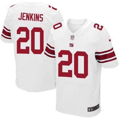 Nike Giants #20 Janoris Jenkins White Men's Stitched NFL Elite Jersey Nike Giants #20 Janoris Jenkins White Men's Stitched NFL Elite Jersey