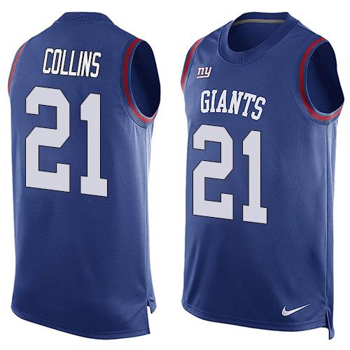 Nike Giants #21 Landon Collins Royal Blue Team Color Men's Stitched NFL Limited Tank Top Jersey Nike Giants #21 Landon Collins Royal Blue Team Color Men's Stitched NFL Limited Tank Top Jersey