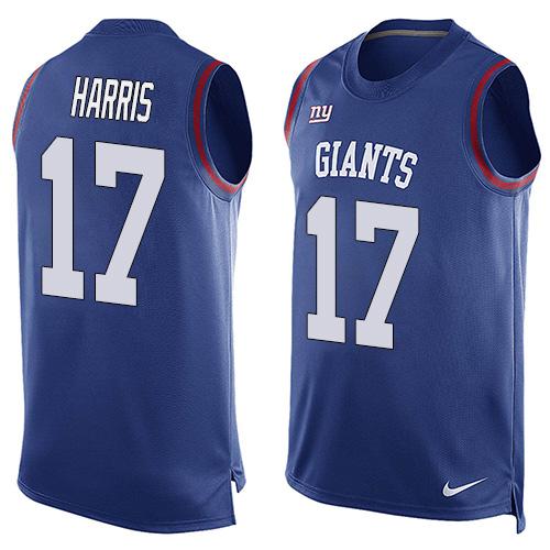 Nike Giants #17 Dwayne Harris Royal Blue Team Color Men's Stitched NFL Limited Tank Top Jersey Nike Giants #17 Dwayne Harris Royal Blue Team Color Men's Stitched NFL Limited Tank Top Jersey