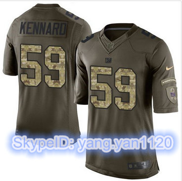 Nike New York Giants #59 Devon Kennard Green Men's Stitched NFL Limited Salute to Service Jersey Nike New York Giants #59 Devon Kennard Green Men's Stitched NFL Limited Salute to Service Jersey