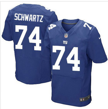 Nike New York Giants #74 Geoff Schwartz Royal Blue Team Color Men's Stitched NFL Elite Jersey Nike New York Giants #74 Geoff Schwartz Royal Blue Team Color Men's Stitched NFL Elite Jersey