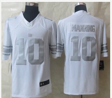 NEW New York Giants #10 Eli Manning White NFL Limited Platinum Jersey NEW New York Giants #10 Eli Manning White NFL Limited Platinum Jersey