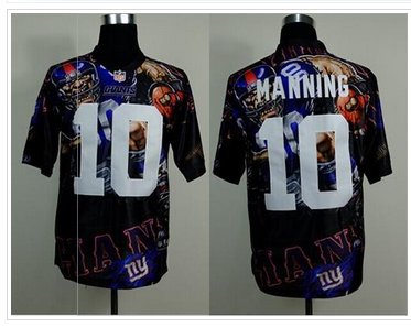 NEW Giants #10 Eli Manning Team Color Men's Stitched NFL Elite Fanatical Version Jersey