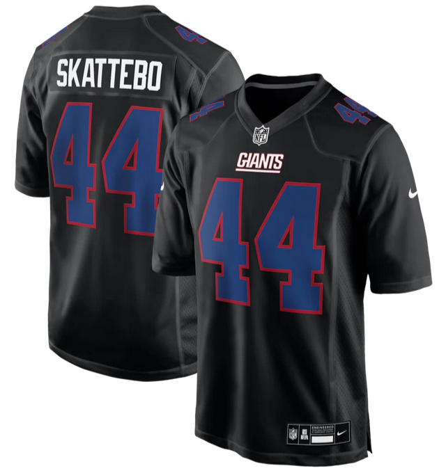 Men's New York Giants #44 Cam Skattebo Black Fashion Stitched Game Jersey Men's New York Giants #44 Cam Skattebo Black Fashion Stitched Game Jersey