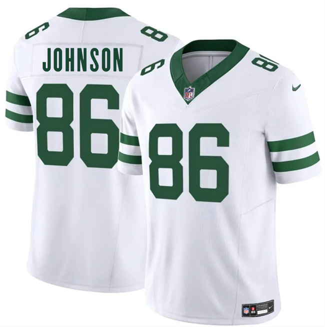 Men's New York Jets #86 Neal Johnson White 2025 F.U.S.E. Vapor Untouchable Limited Stitched Jersey Men's New York Jets #86 Neal Johnson White 2025 F.U.S.E. Vapor Untouchable Limited Stitched Jersey