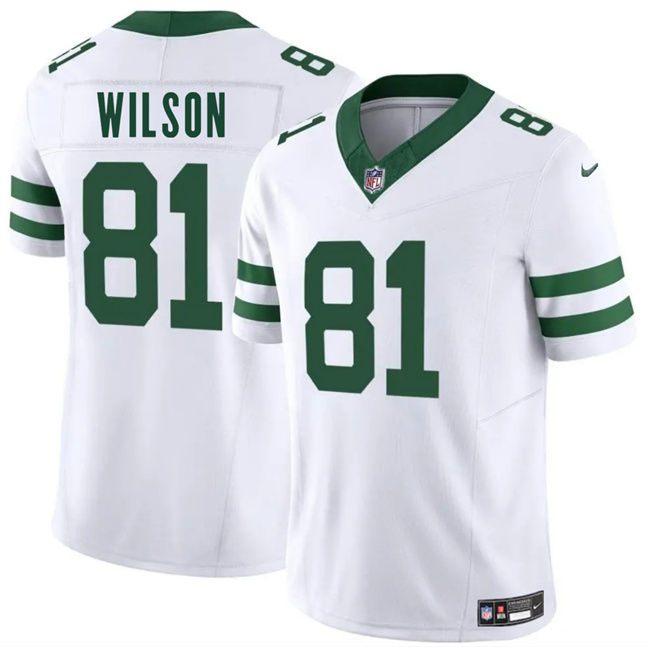 Men's New York Jets #81 Pokey Wilson White 2025 F.U.S.E. Vapor Untouchable Limited Stitched Jersey Men's New York Jets #81 Pokey Wilson White 2025 F.U.S.E. Vapor Untouchable Limited Stitched Jersey