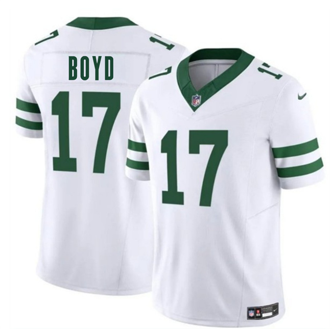 Men's New York Jets #17 Kris Boyd White 2025 F.U.S.E. Vapor Untouchable Limited Stitched Jersey Men's New York Jets #17 Kris Boyd White 2025 F.U.S.E. Vapor Untouchable Limited Stitched Jersey