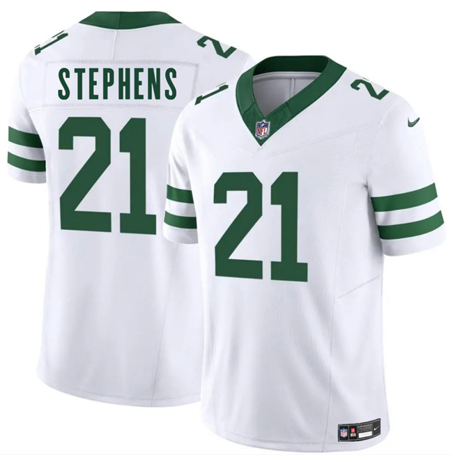 Men's New York Jets #21 Brandon Stephens White 2025 F.U.S.E. Vapor Untouchable Limited Stitched Jersey Men's New York Jets #21 Brandon Stephens White 2025 F.U.S.E. Vapor Untouchable Limited Stitched Jersey