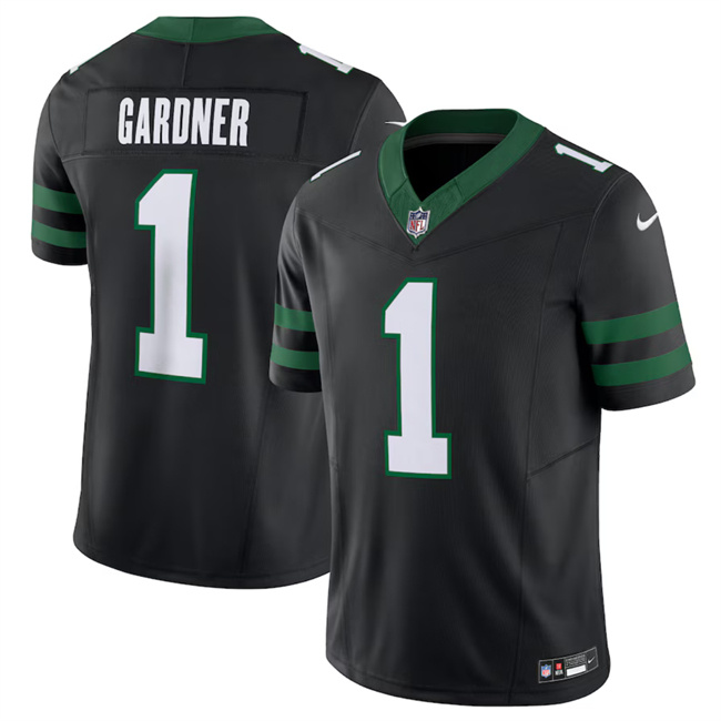 Men's New York Jets #1 Ahmad Sauce Gardner Black 2024 F.U.S.E Vapor Untouchable Limited Stitched Jersey Men's New York Jets #1 Ahmad Sauce Gardner Black 2024 F.U.S.E Vapor Untouchable Limited Stitched Jersey
