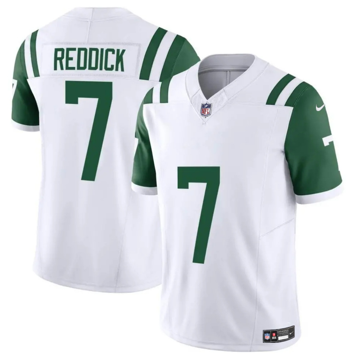 Men's New York Jets #7 Haason Reddick White 2024 Classic Alternate Vapor F.U.S.E. Limited Stitched Football Jersey Men's New York Jets #7 Haason Reddick White 2024 Classic Alternate Vapor F.U.S.E. Limited Stitched Football Jersey