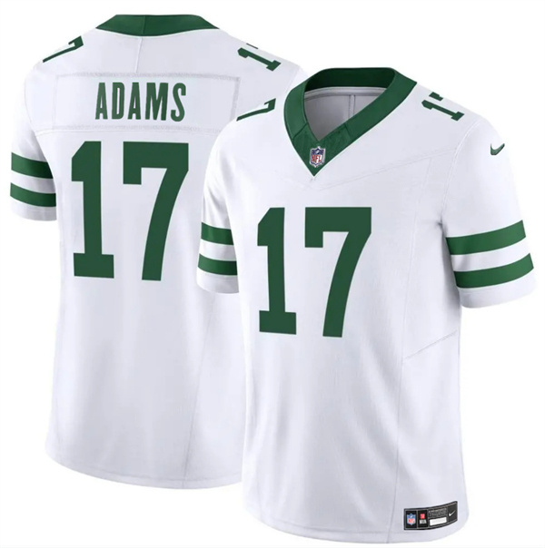 Men's New York Jets #17 Davante Adams White 2024 F.U.S.E. Vapor Limited Stitched Jersey Men's New York Jets #17 Davante Adams White 2024 F.U.S.E. Vapor Limited Stitched Jersey