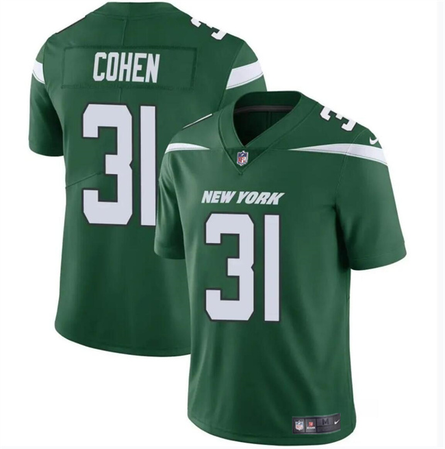 Men's New York Jets #31 Tarik Cohen Green Vapor Untouchable Limited Stitched Jersey Men's New York Jets #31 Tarik Cohen Green Vapor Untouchable Limited Stitched Jersey