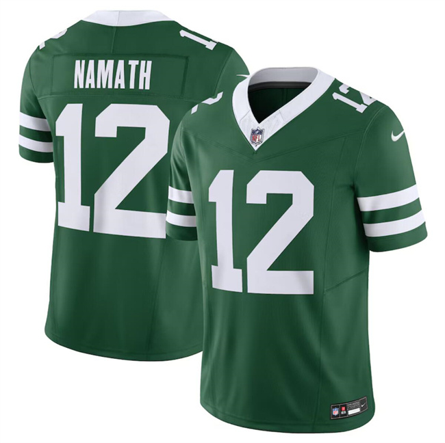 Men's New York Jets #12 Joe Namath Green 2024 F.U.S.E. Vapor Limited Stitched Jersey Men's New York Jets #12 Joe Namath Green 2024 F.U.S.E. Vapor Limited Stitched Jersey
