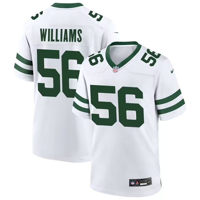 Men's New York Jets #56 Quincy Williams White Stitched Game Jersey Men's New York Jets #56 Quincy Williams White Stitched Game Jersey