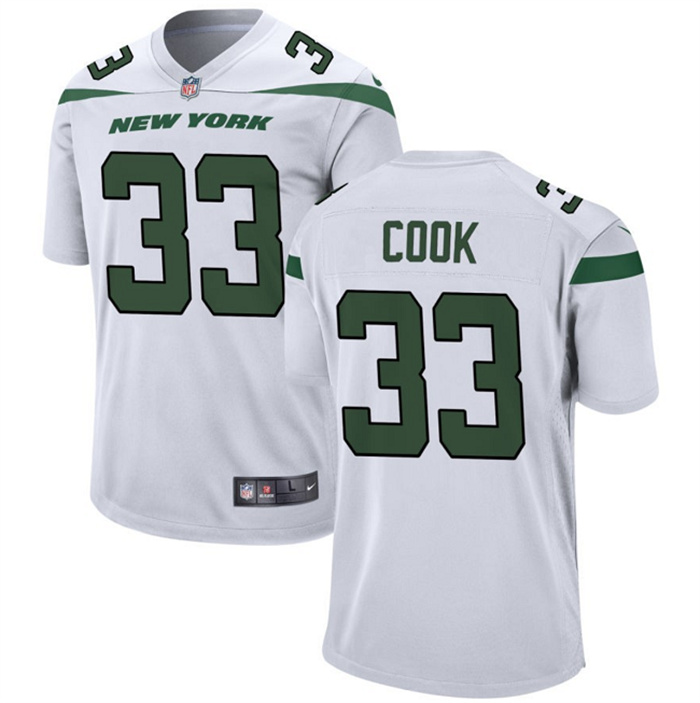 Men's New York Jets #33 Dalvin Cook White Stitched Game Jersey Men's New York Jets #33 Dalvin Cook White Stitched Game Jersey