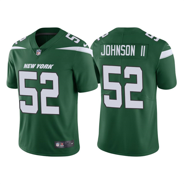 Men's New York Jets #52 Jermaine Johnson II 2022 Green Vapor Untouchable Limited Stitched Jersey Men's New York Jets #52 Jermaine Johnson II 2022 Green Vapor Untouchable Limited Stitched Jersey