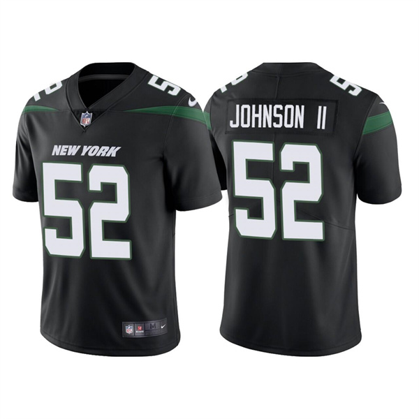 Men's New York Jets #52 Jermaine Johnson II 2022 Black Vapor Untouchable Limited Stitched Jersey Men's New York Jets #52 Jermaine Johnson II 2022 Black Vapor Untouchable Limited Stitched Jersey