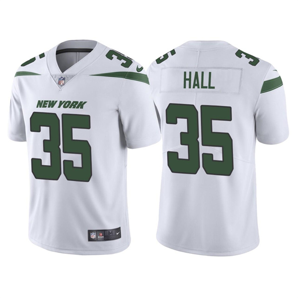 Men's New York Jets #35 Breece Hall 2022 White Vapor Untouchable Limited Stitched Jersey Men's New York Jets #35 Breece Hall 2022 White Vapor Untouchable Limited Stitched Jersey